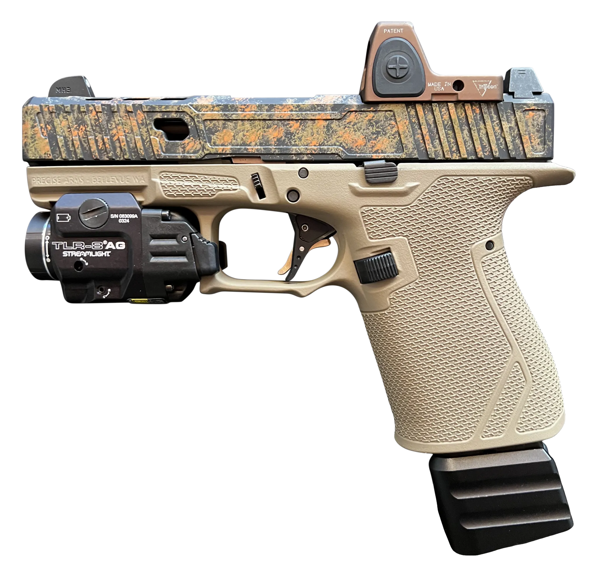 Precise Arms PA19x9mm Splatter Camo Custom - Image 2