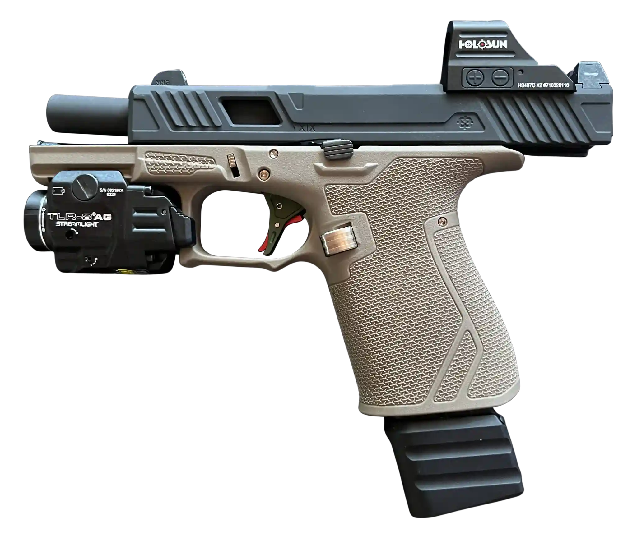 Precise Arms PA19x9mm Black and Tan Custom built by Precise Arms