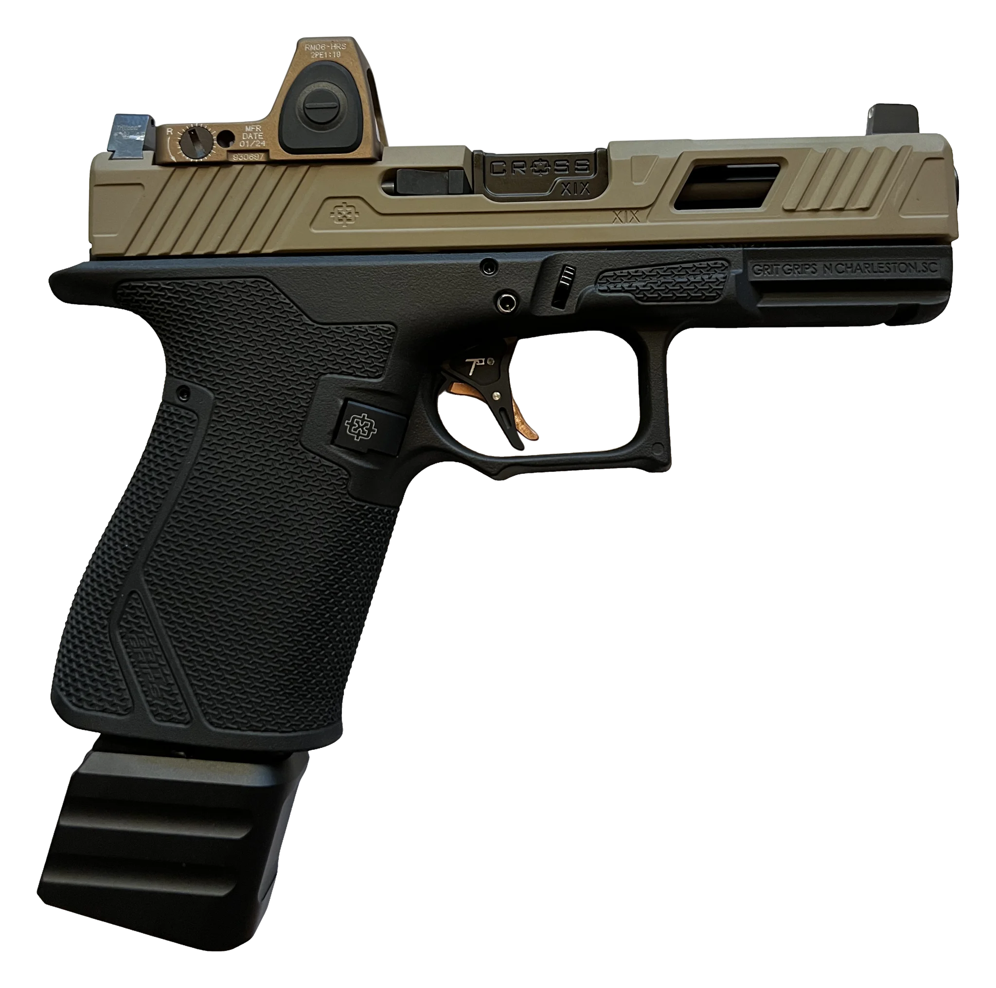 The best 9 mm FDE & Black custom built by PreciseArms