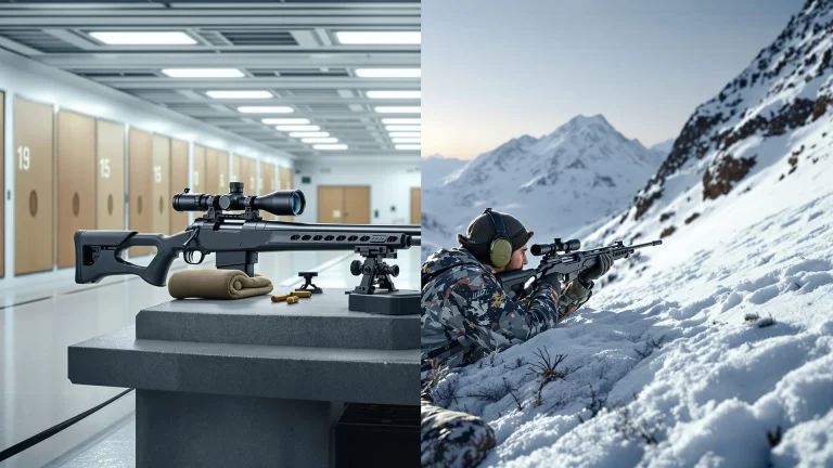 Comparison of bench-rest rifle testing and real-world long-range shooting in mountainous terrain.