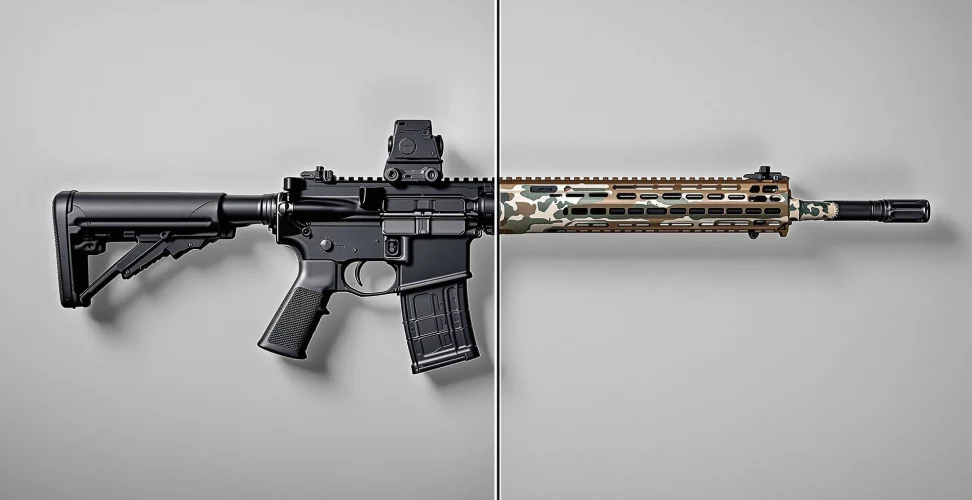 Before & after Cerakote.
Same rifle—completely different finish. Precision coating that upgrades both durability and style.